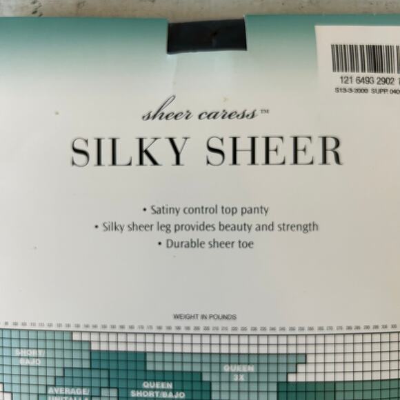 Vintage JCPenney Sheer Caress Silky Sheer new pantyhose navy blue Queen Tall - Picture 3 of 8